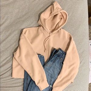 Blush cropped hoodie